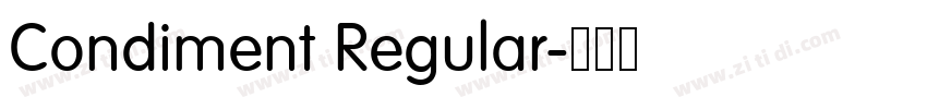 Condiment Regular字体转换